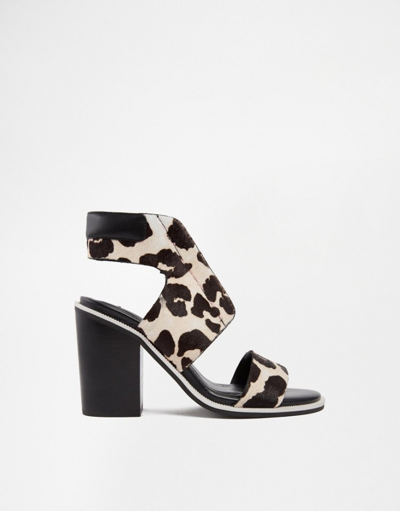 Senso Riley Leopard Pony Heeled Sandals